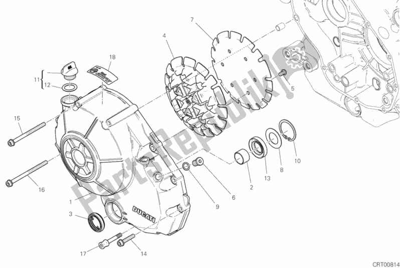 Toutes les pièces pour le Couvercle D'embrayage du Ducati Scrambler Full Throttle 803 2019